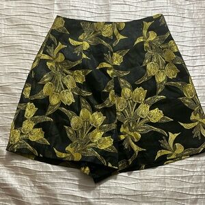 Women’s black & gold high waisted shorts